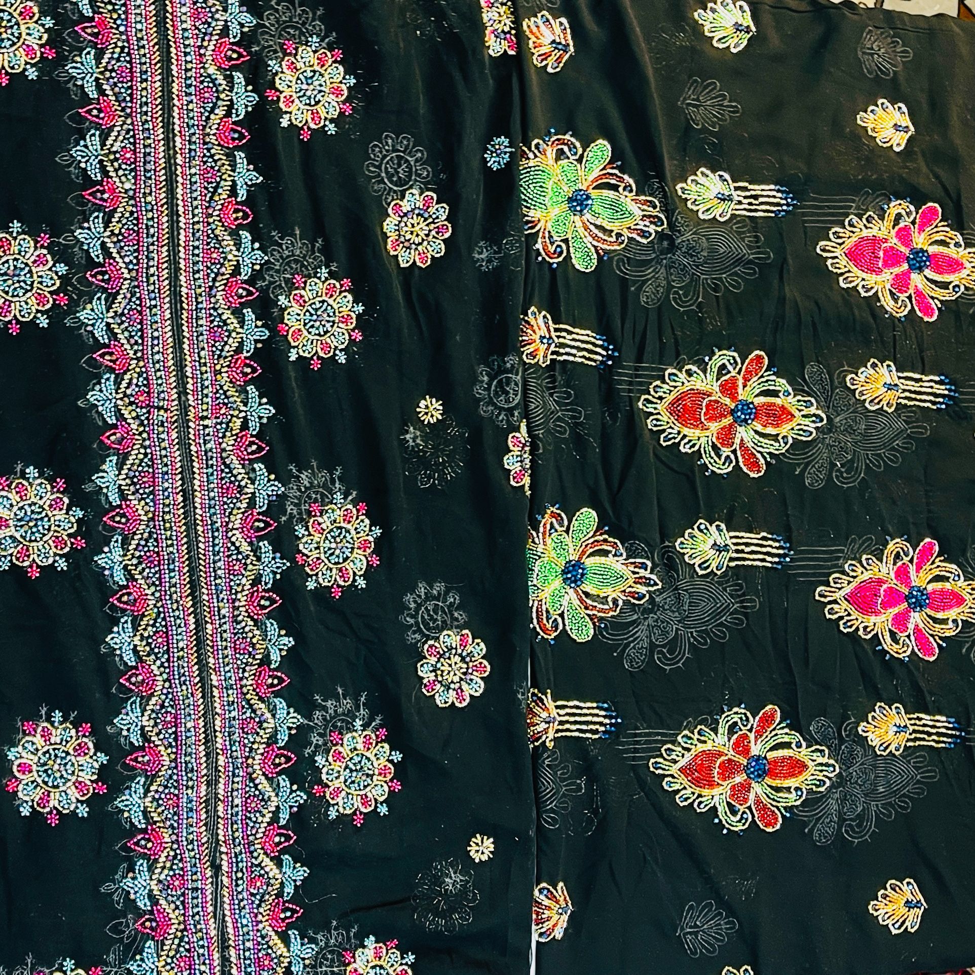 【新疆包邮】高档印度布料网红面料连衣裙特别好看لورا چىكەن 