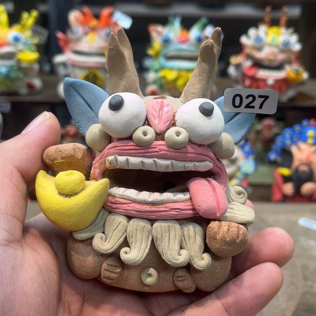 陶瓷纯手工抽象陶瓷摆件微瑕027