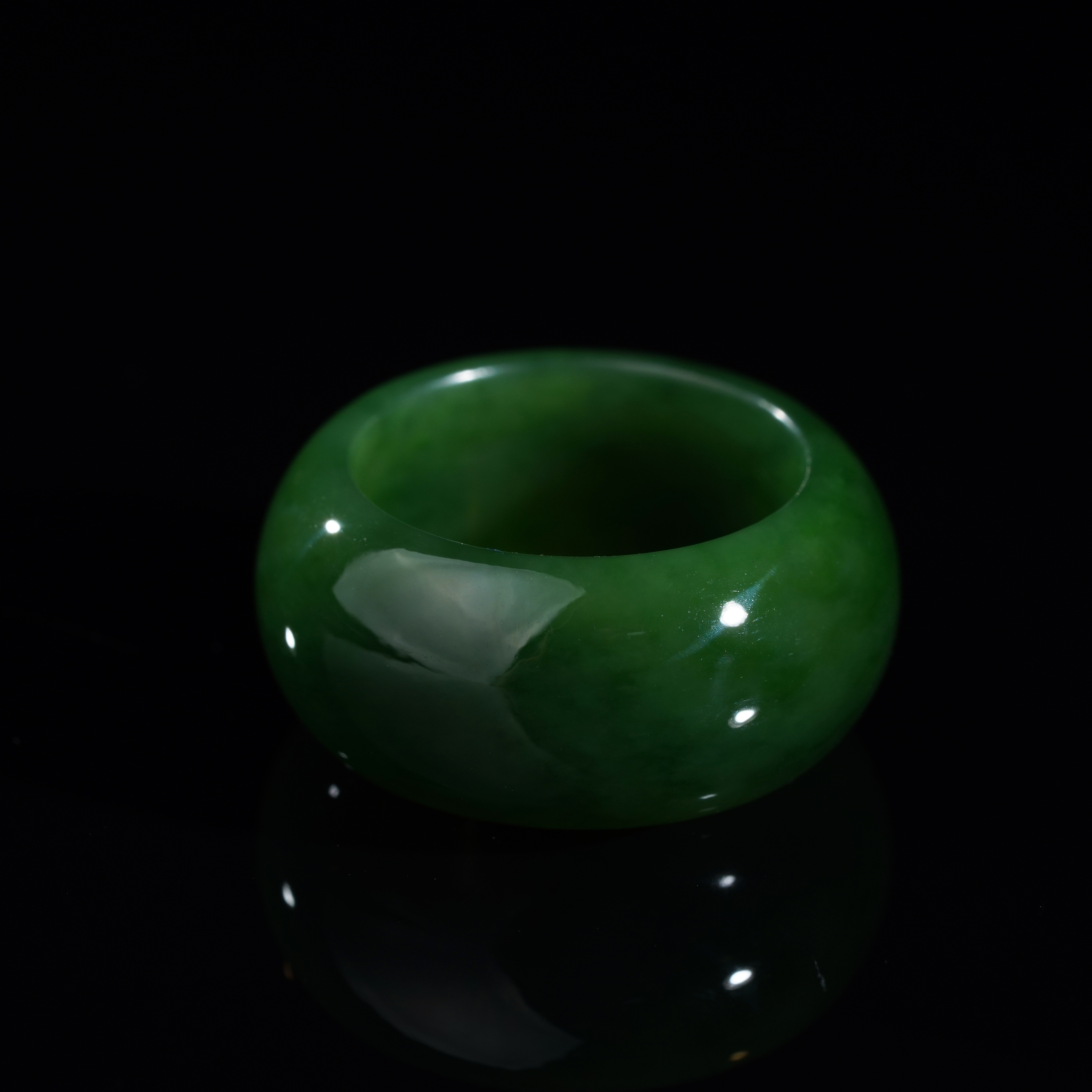 【鹿鸣】深屿 | 和田玉红皮老料宽版戒圈-圈口13-19（宽12mm ）LM09