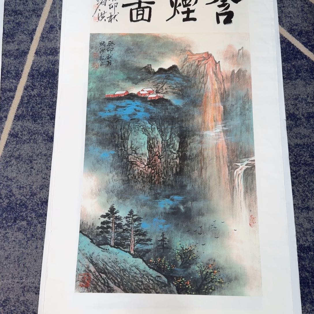 国画国画作品山水花鸟纯手绘