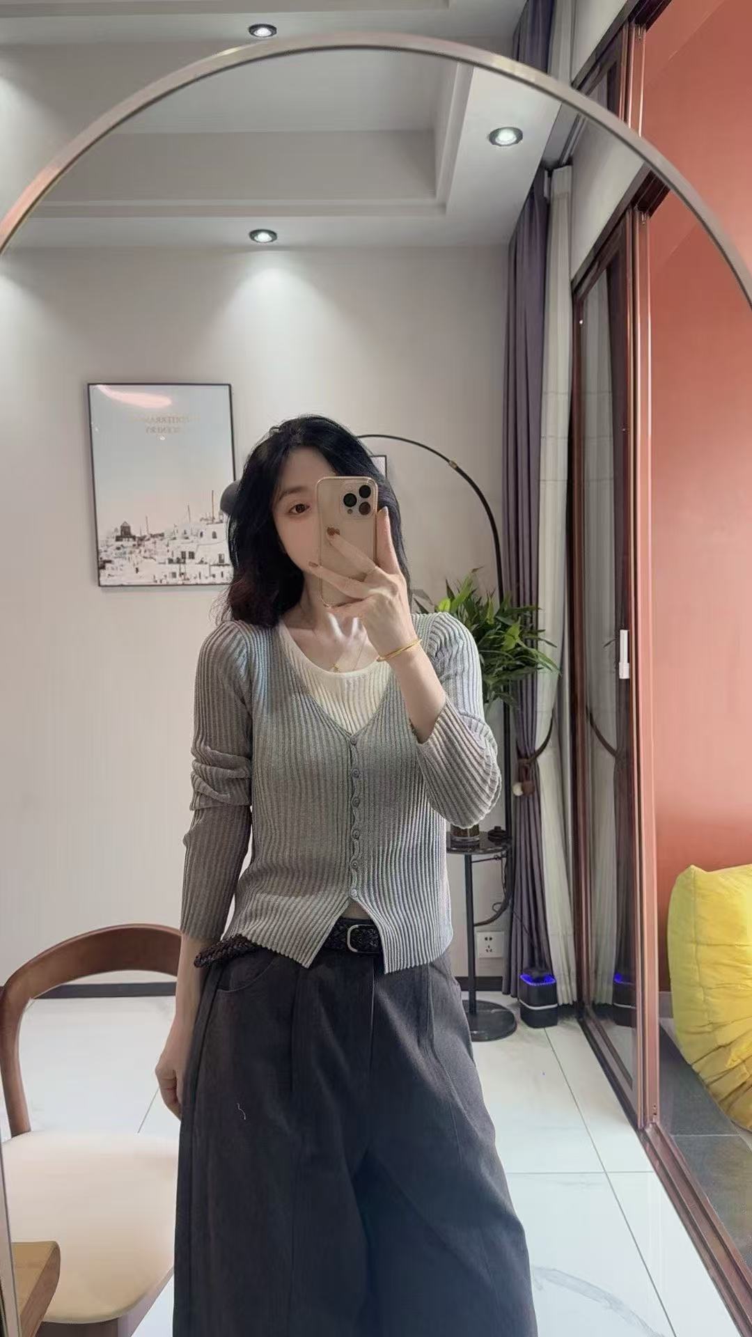 001-099编码下单·久心家假两件毛衣