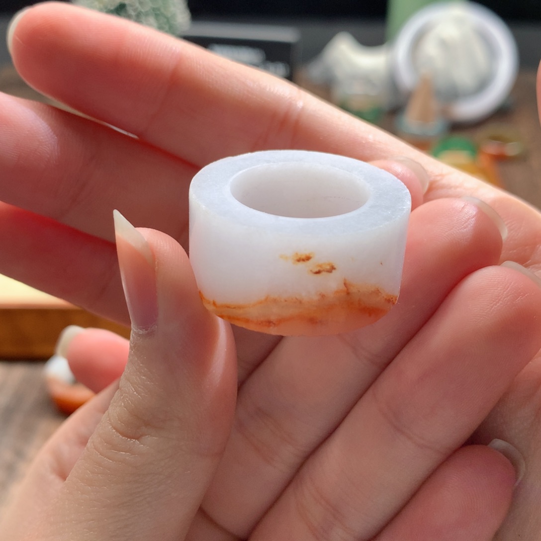 定制翡翠未镶嵌翡翠戒圈 意境款 16-20