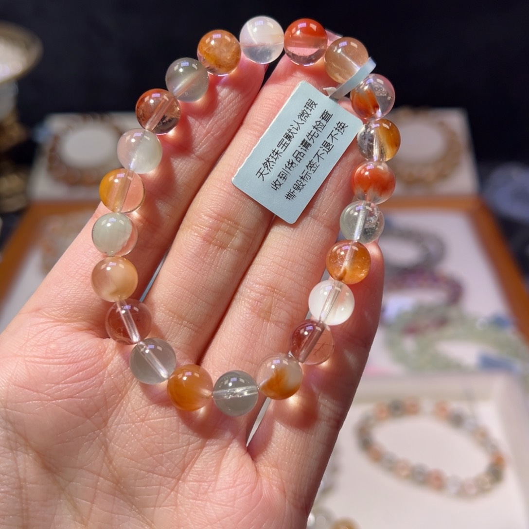 水晶手串未镶嵌林*8m毕业级凤凰体彩兔毛