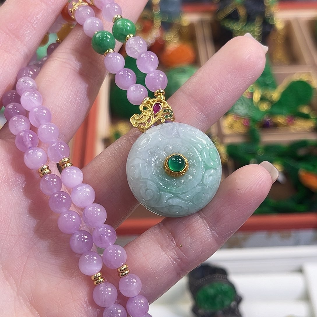 翡翠未镶嵌手链项链