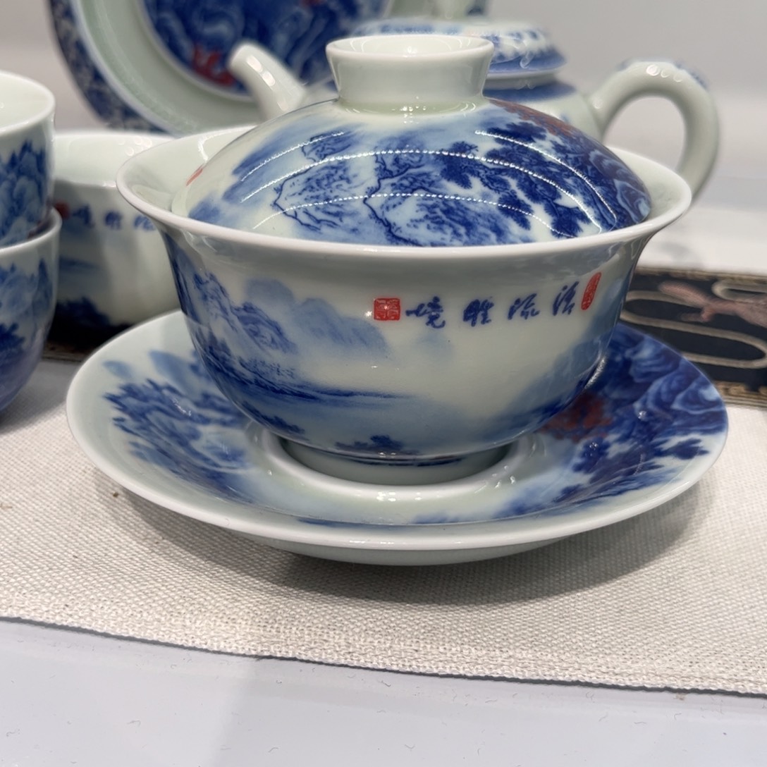 林***山盖碗盖碗盖碗山水盖碗