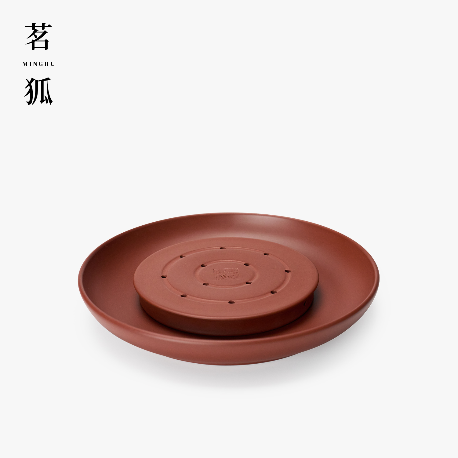 【邱桂彪制】潮州手拉朱泥壶承 家用养壶垫纯手紫砂壶托干泡台茶盘 