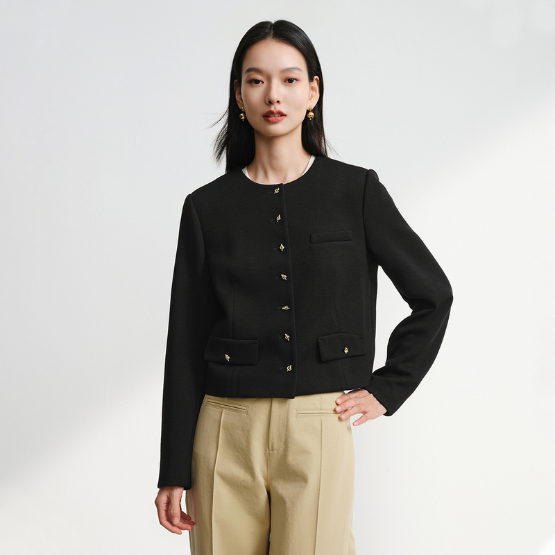 EP YAYING雅莹女装 优雅小香风截短针织开衫 2025新款1286A