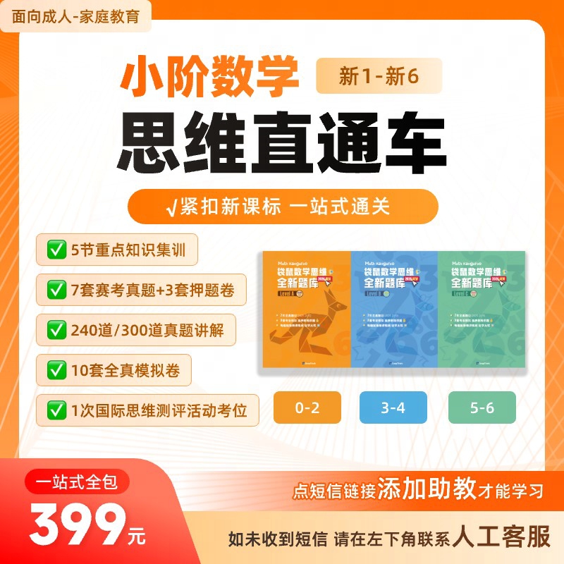 小阶数学思维直通车（让孩子学会思考 集训+题册+测评）
