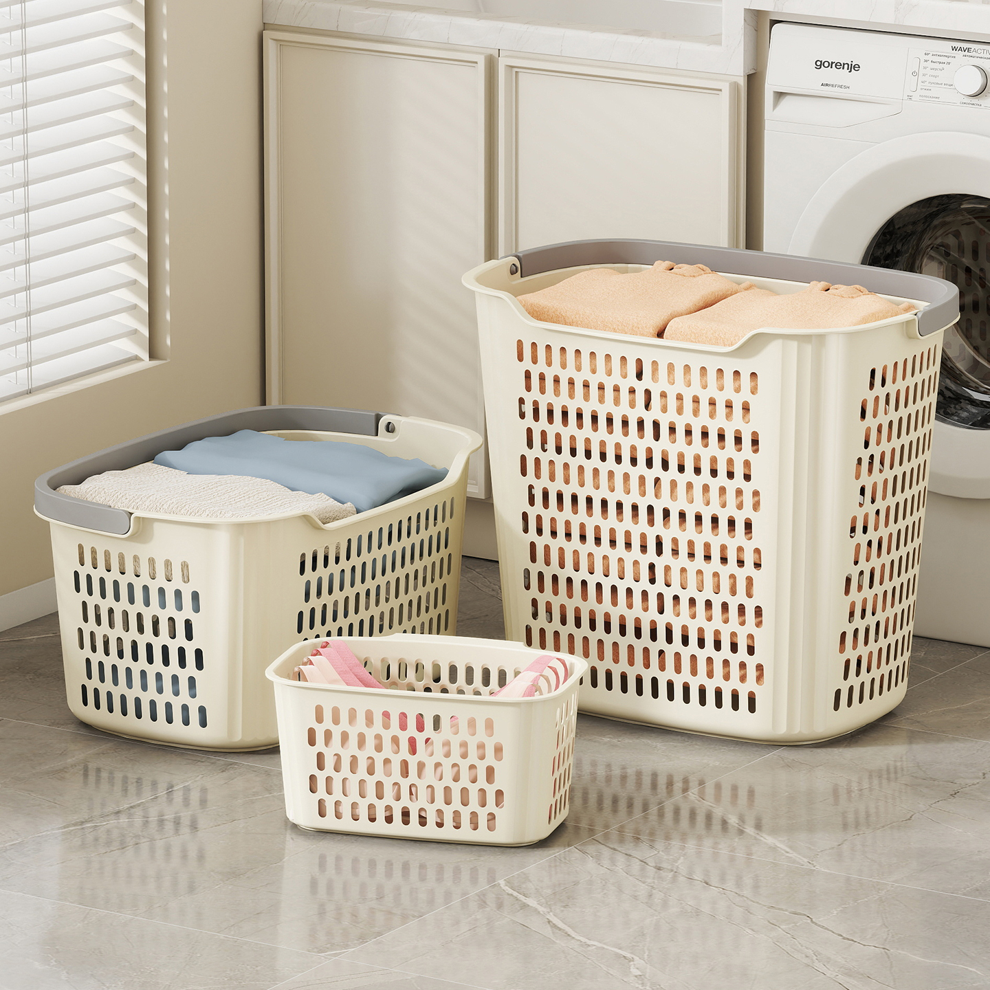 【开学季大促】【到手三件套】宿舍生活用品脏衣篮杂物收纳筐