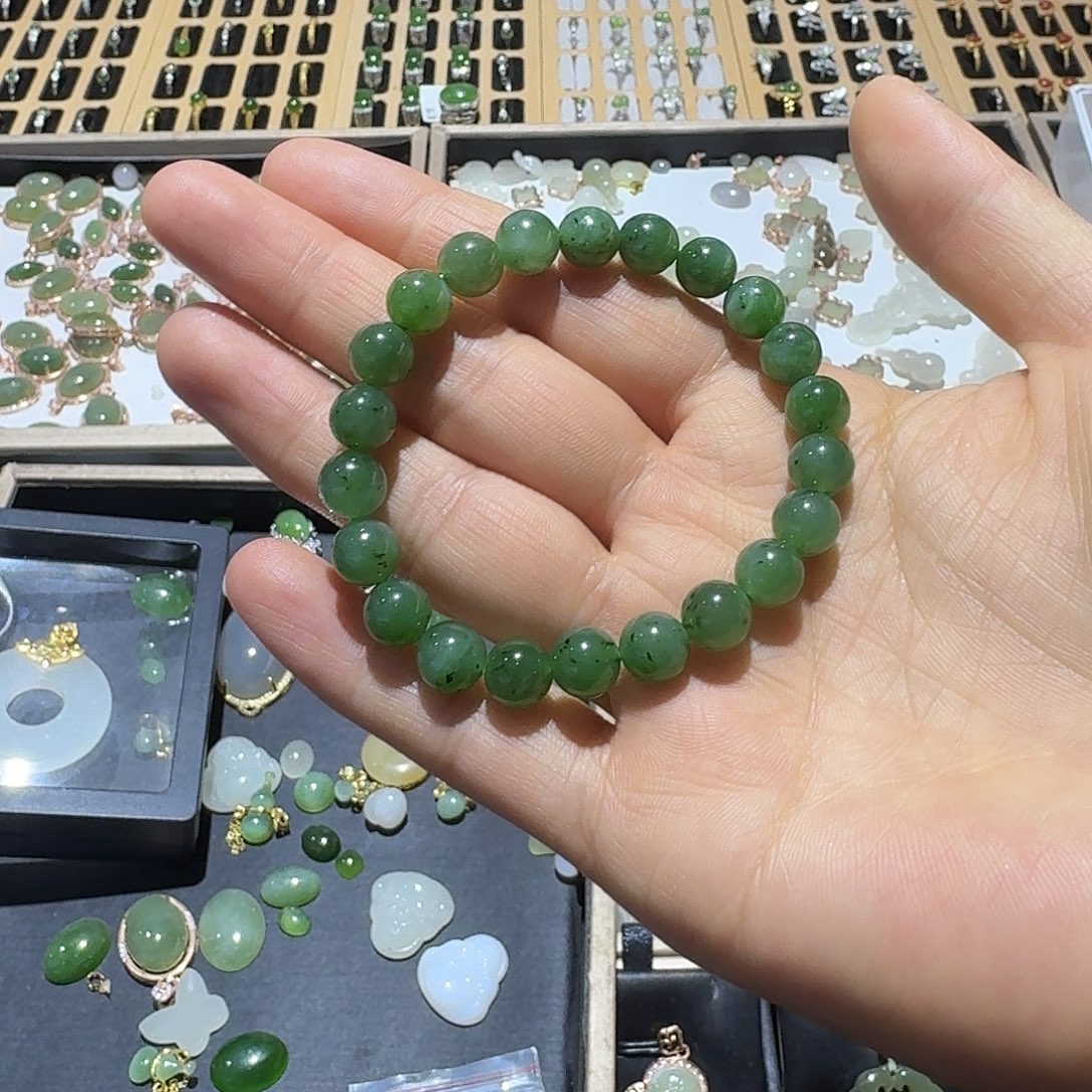 和田玉未镶嵌手链