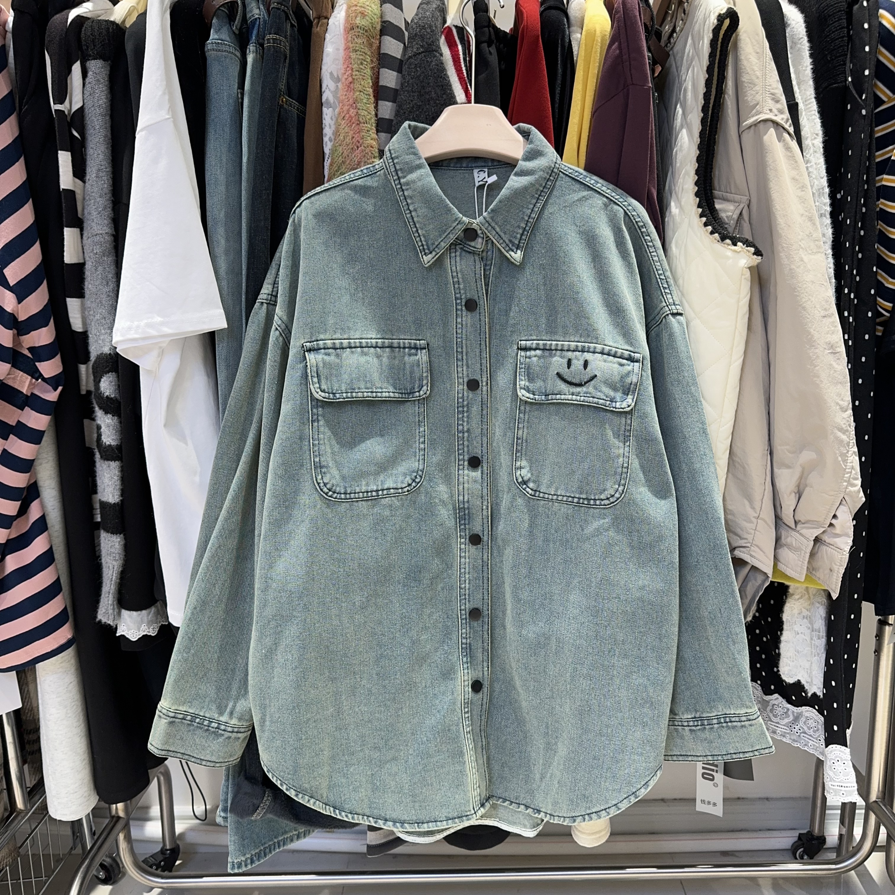 （十八家）6868笑脸牛仔衬衫外套