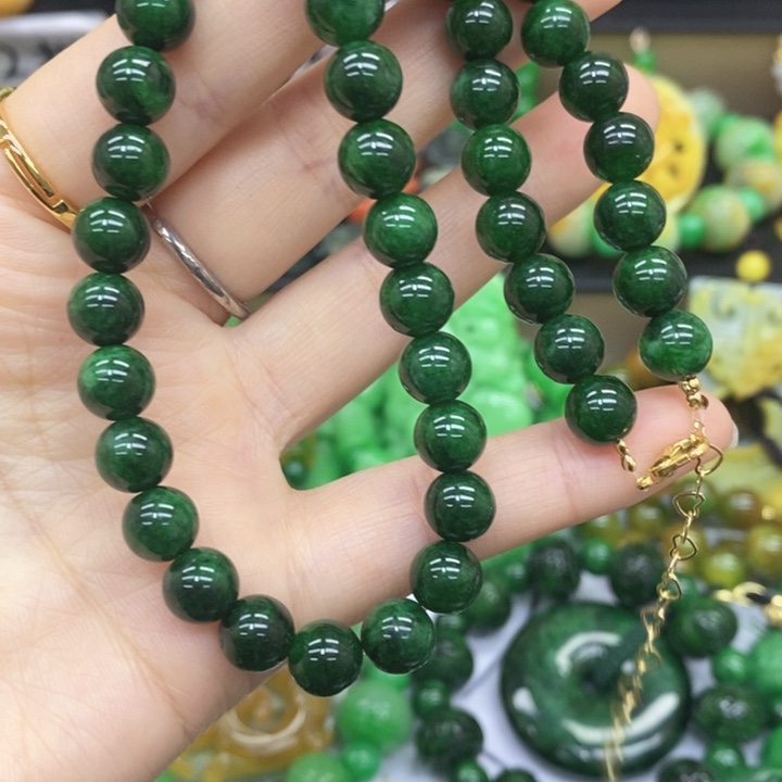 翡翠未镶嵌手链项链37