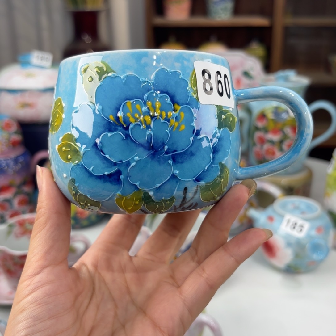 景德镇手绘高温釉下彩陶瓷茶具