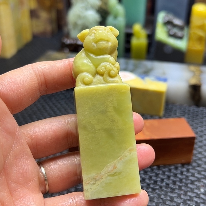 不***鱼青田石印章石印章石