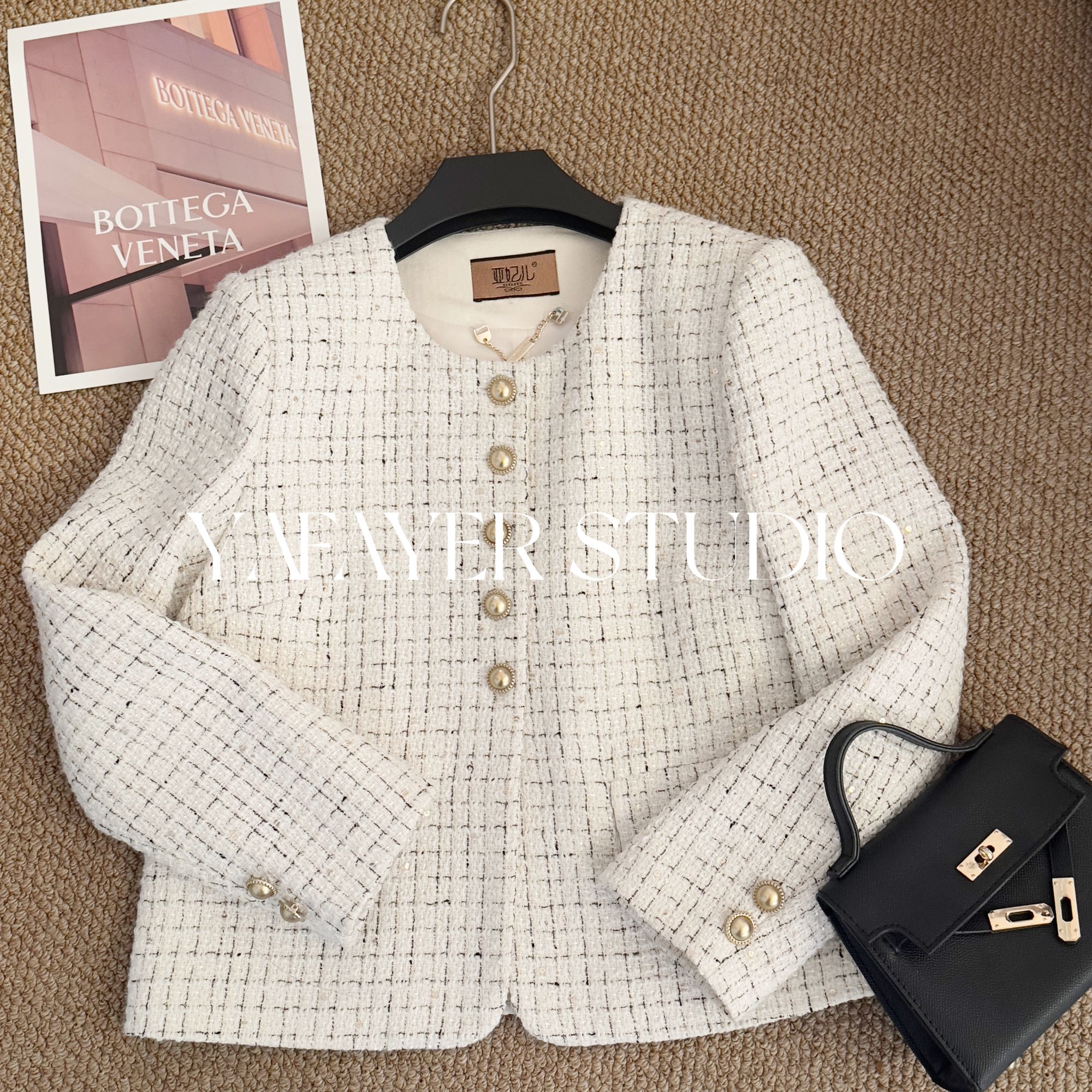 老钱风西装小香风法式优雅剪裁短外套气质小个子显瘦长袖YF253010