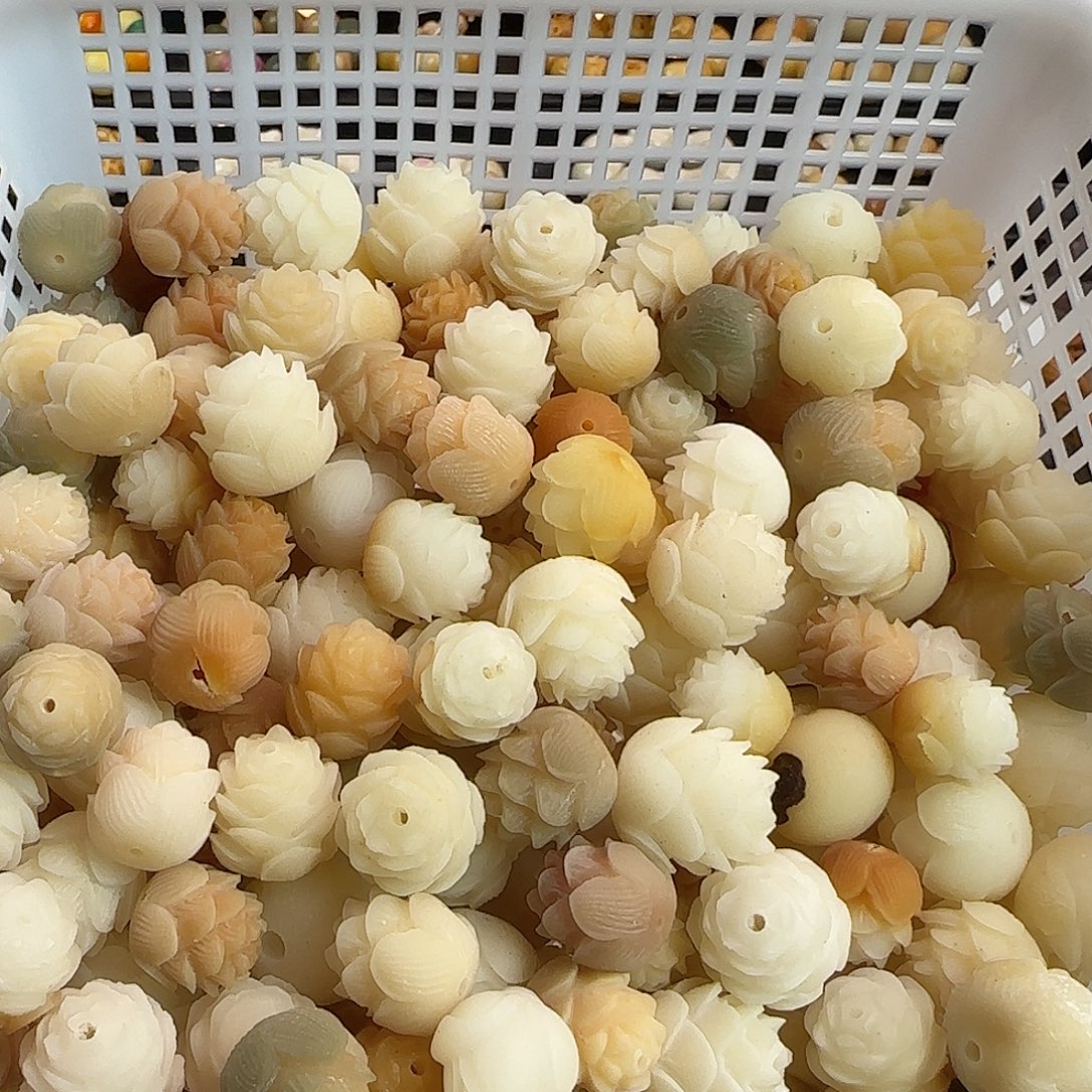 菩提根/象牙果手串瑕疵卡17/18手修莲花20颗