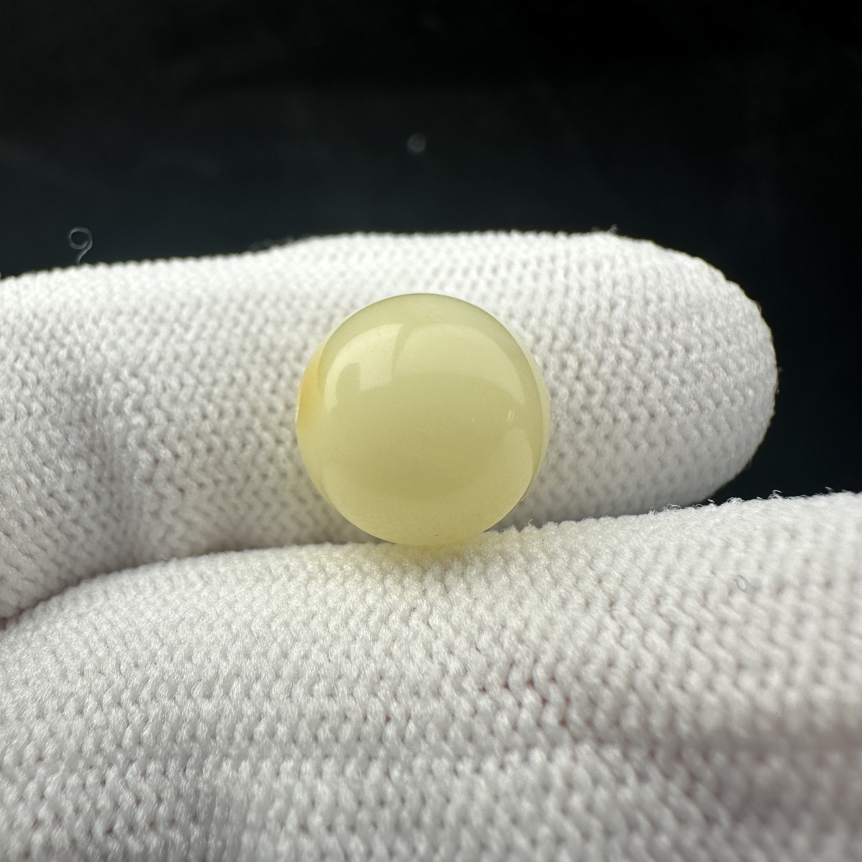 A3573天然原矿蜜蜡 白蜜圆珠11mm 一物一图假一罚十