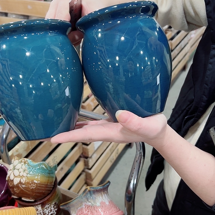 有孔.凑满10元发货多肉陶瓷花盆！