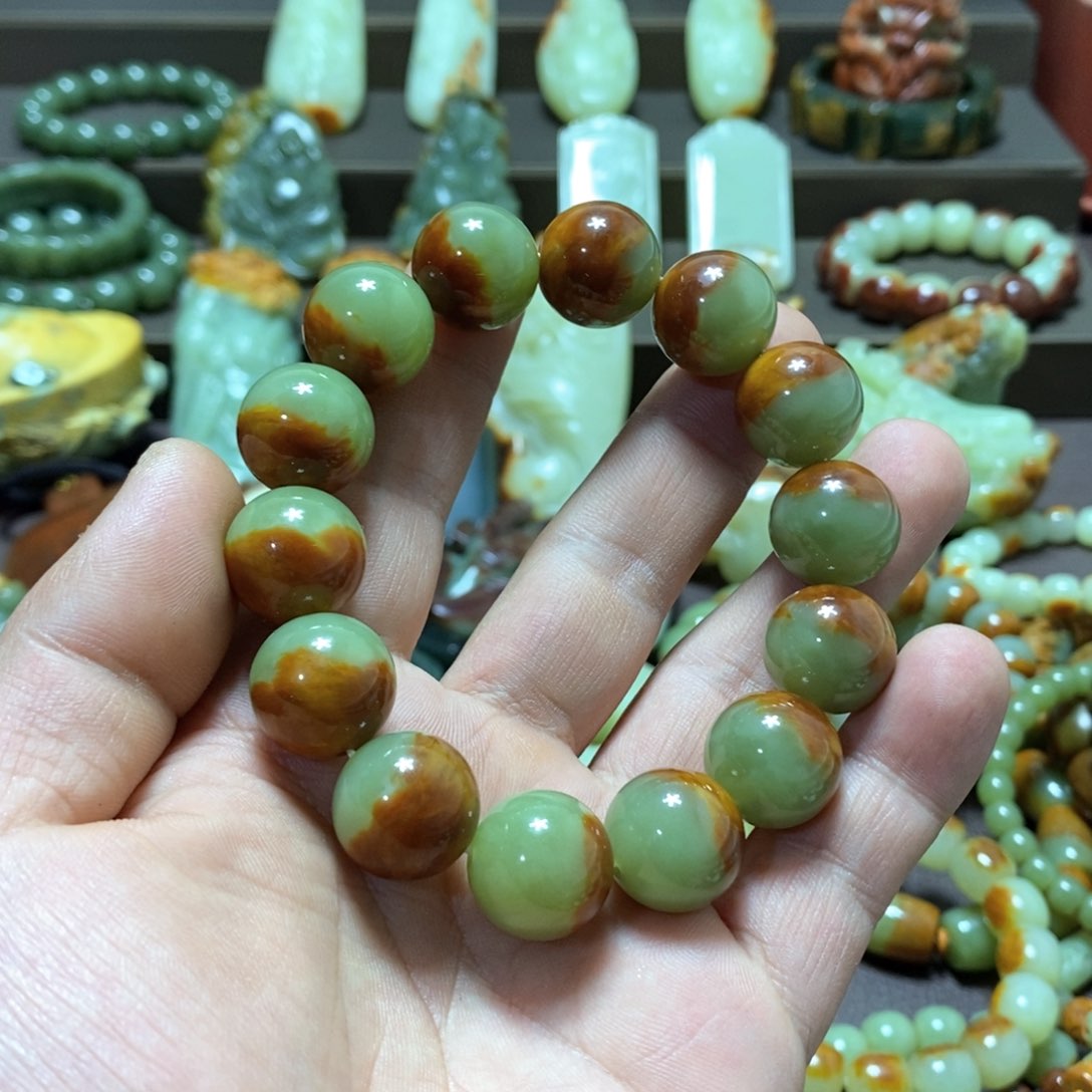 透闪石质玉手串卡16未镶嵌感***?