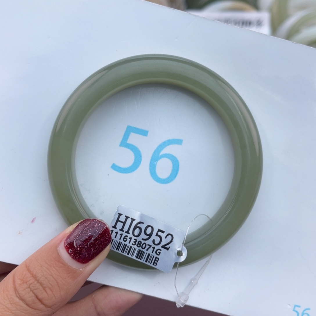 和田玉手镯未镶嵌56+