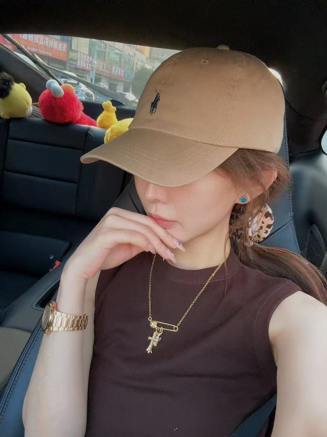 IU INC 小马棒球鸭舌帽显脸小防晒帽