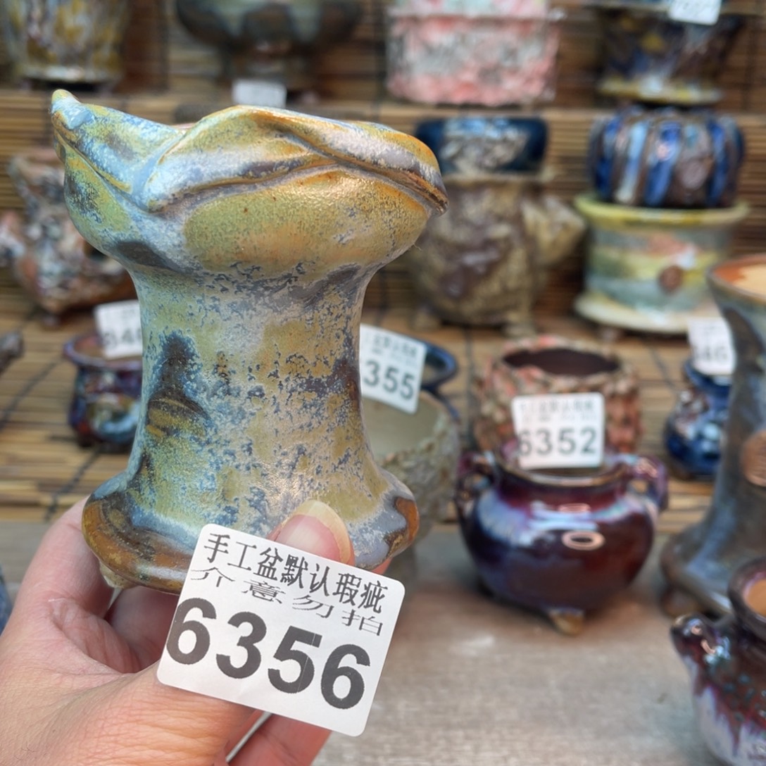 手工花盆默认瑕疵完美者勿拍