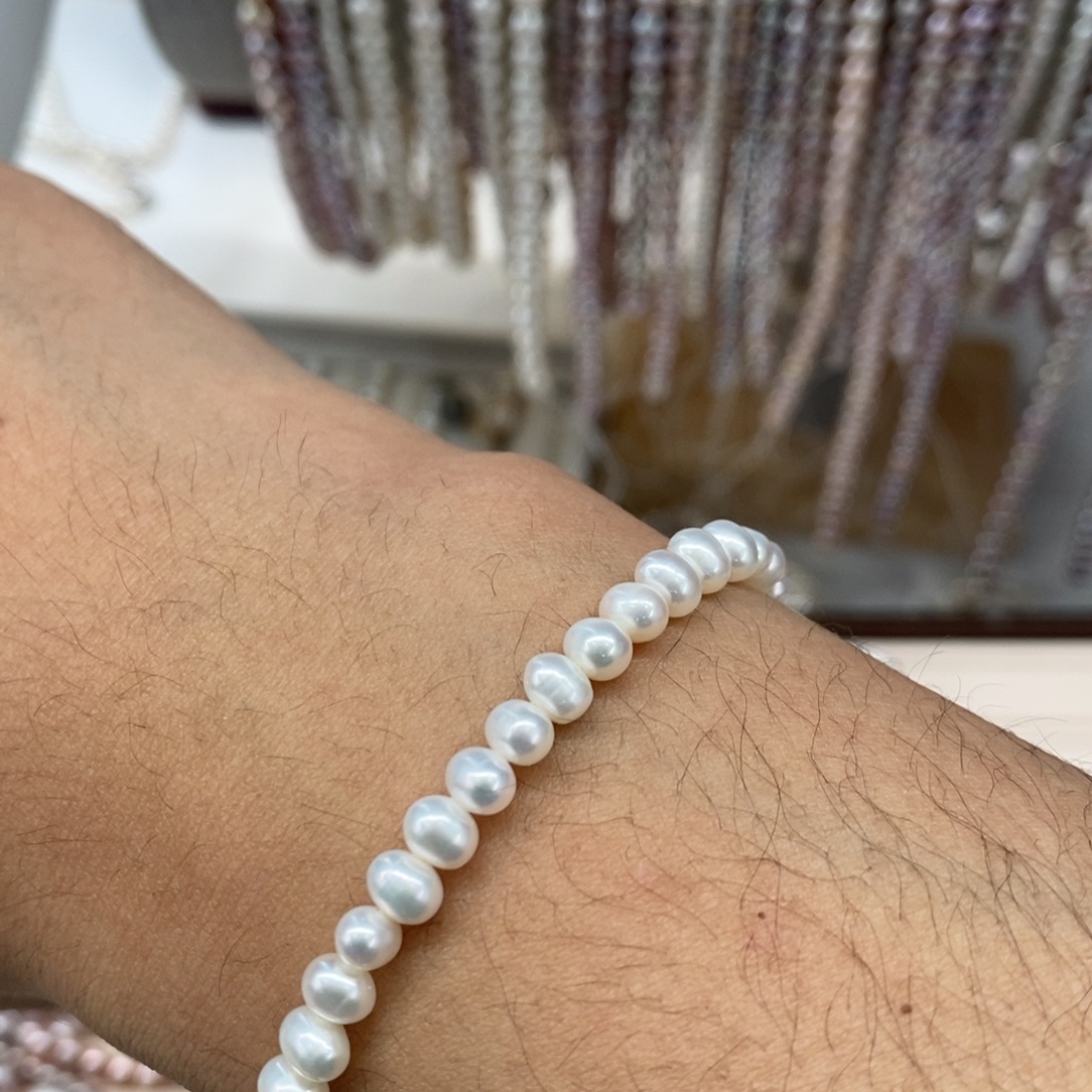 淡水珍珠手绳未镶嵌4-5手链