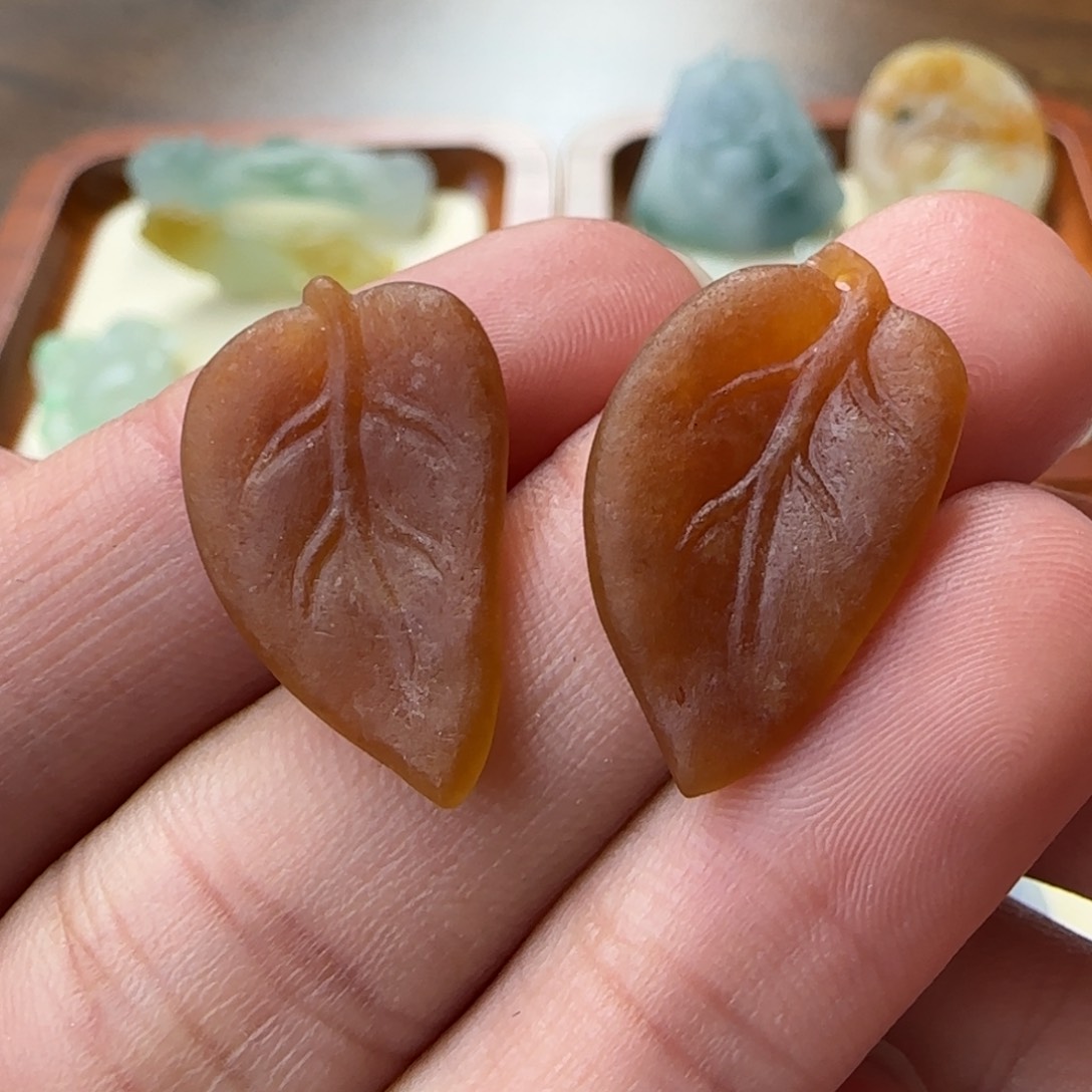 定制翡翠未镶嵌叶子