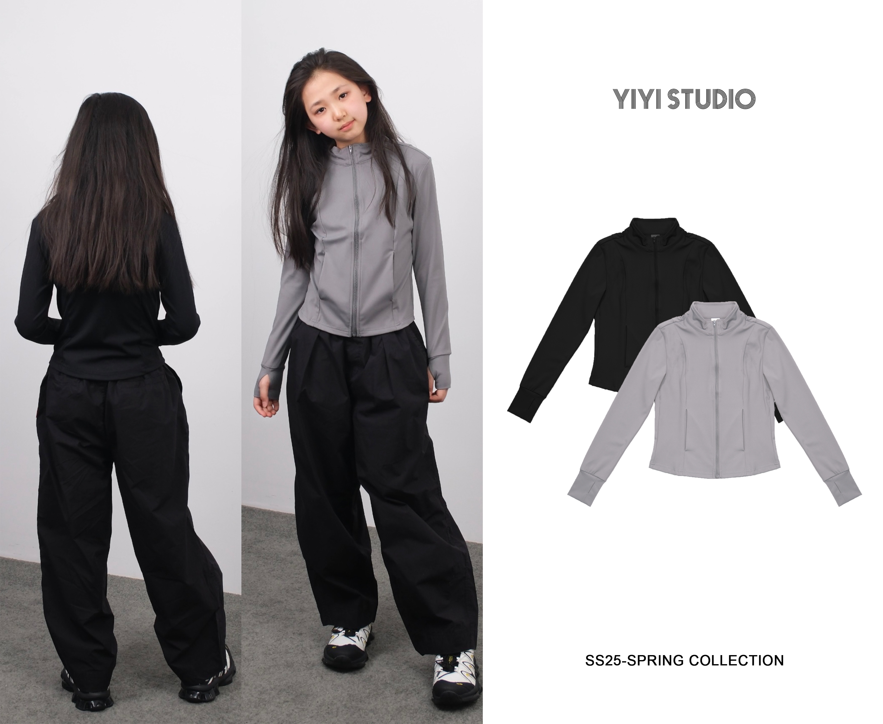 YiYi 童装经典两色Define拉链外套0460