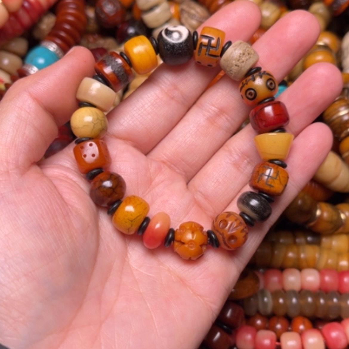 【闪购商品】牛骨手串/手链牛骨12×18籽