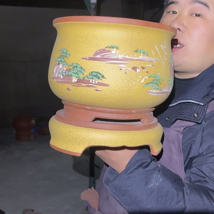 紫砂花盆紫砂等传统