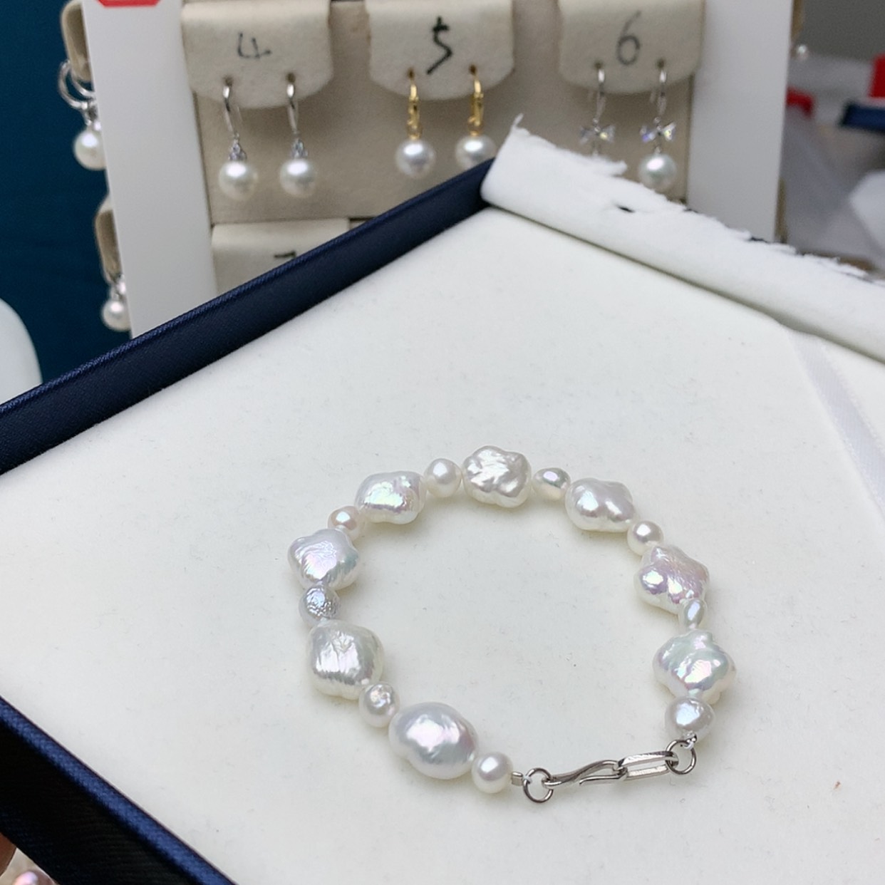 【闪购商品】淡水珍珠手绳银S925镶嵌