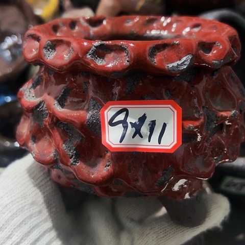 红陶粗陶花盆手工