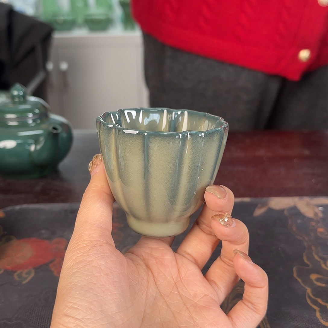 龙泉云间青瓷小米茶器