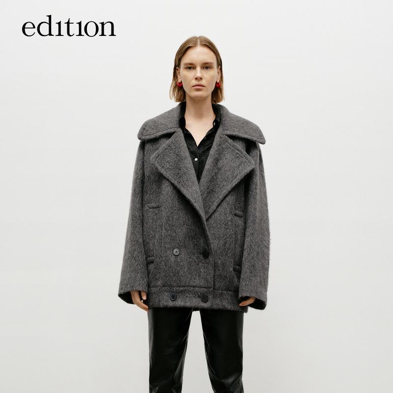 【陈大可】edition大翻领绵羊毛呢外套#EBD3COT003