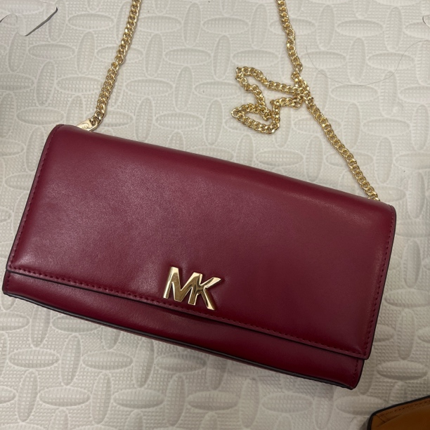 99新 MICHAEL KORS/迈克高仕 大麦中古/mk红色斜挎包