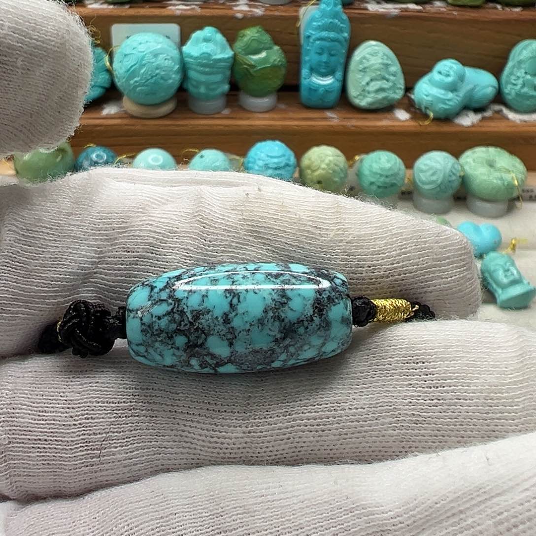 绿松石桶珠 未镶嵌