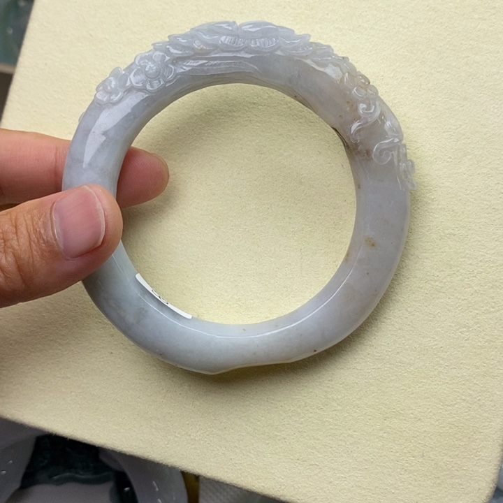 翡翠未镶嵌手镯55圈213