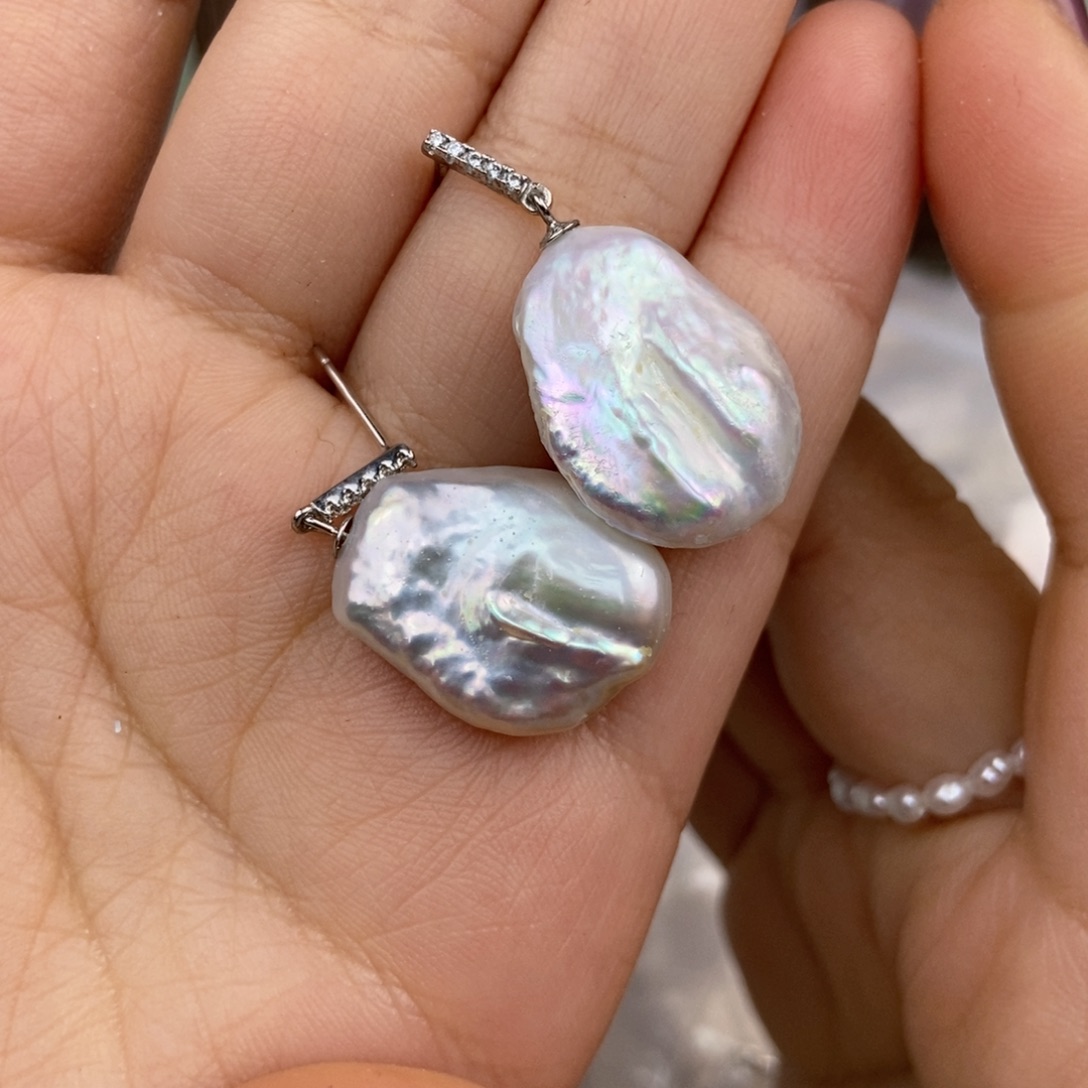 手绳银S925镶嵌淡水珍珠