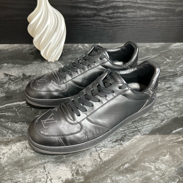 95新 LouisVuitton/路易威登 41码/黑色老花低帮板鞋