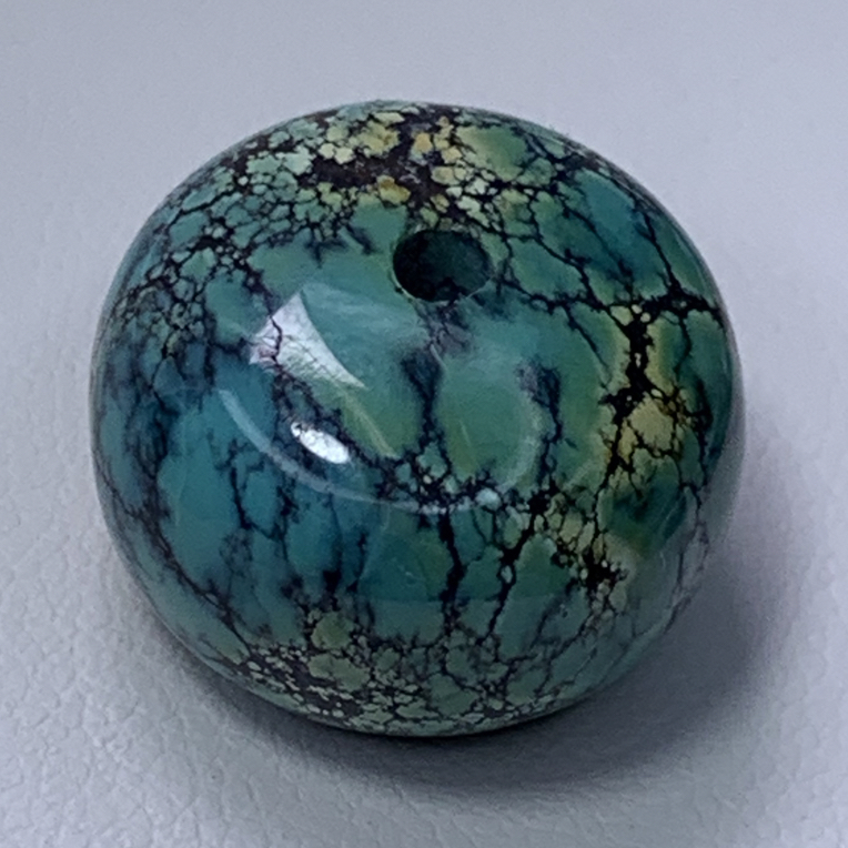 原矿精品特色网花绿松石墩子