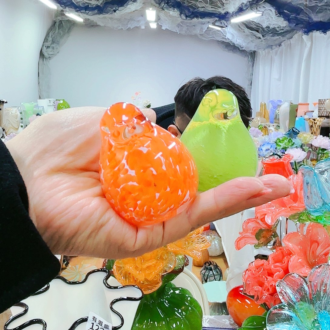 一对福利不退不换琉璃艺术品