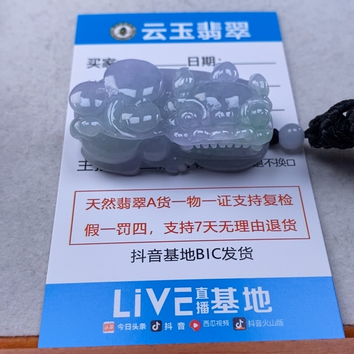 翡翠未镶嵌颈饰多人貔貅