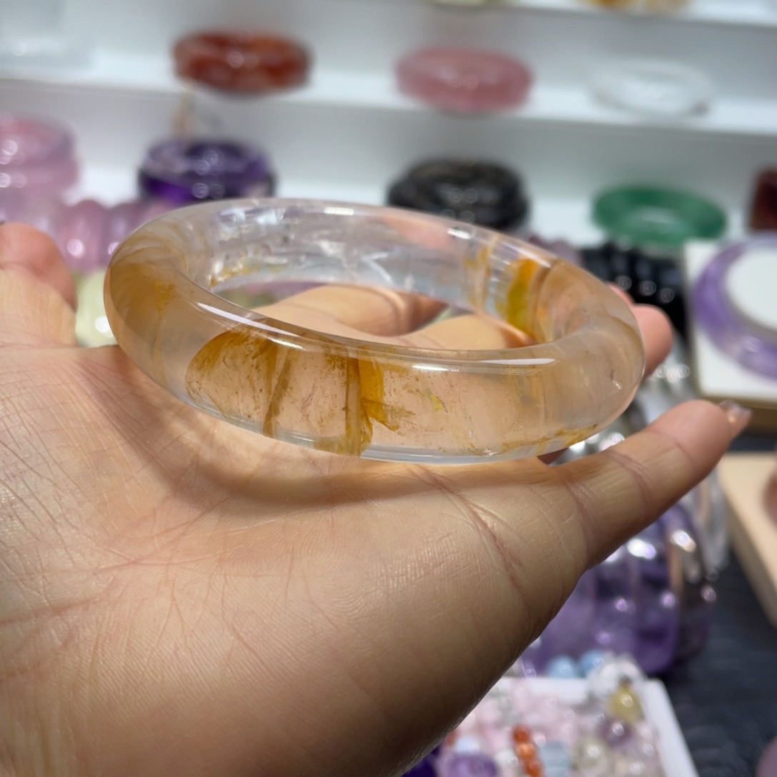 水晶手镯58圈口7号未镶嵌