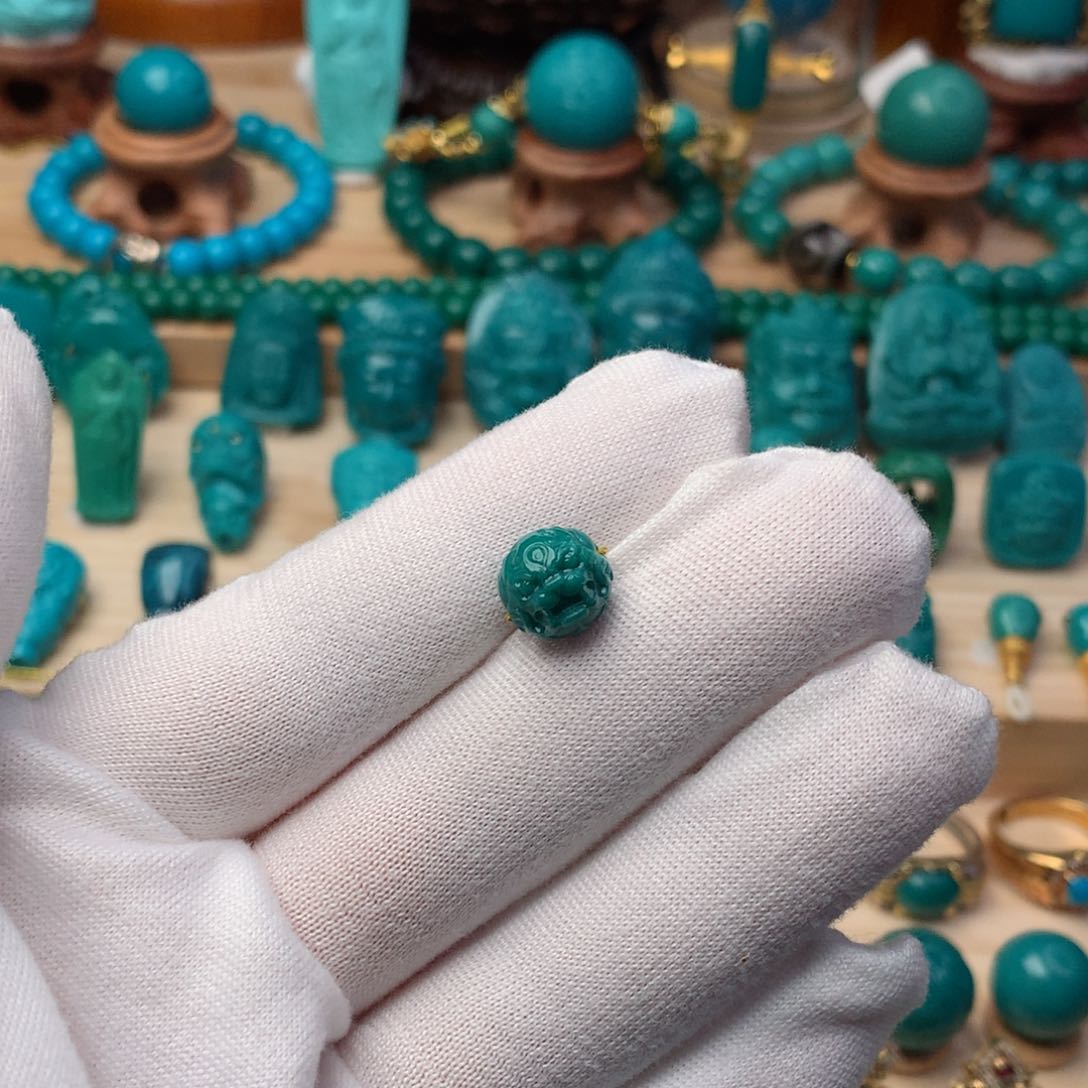 绿松石珠宝奇石未镶嵌丸*君