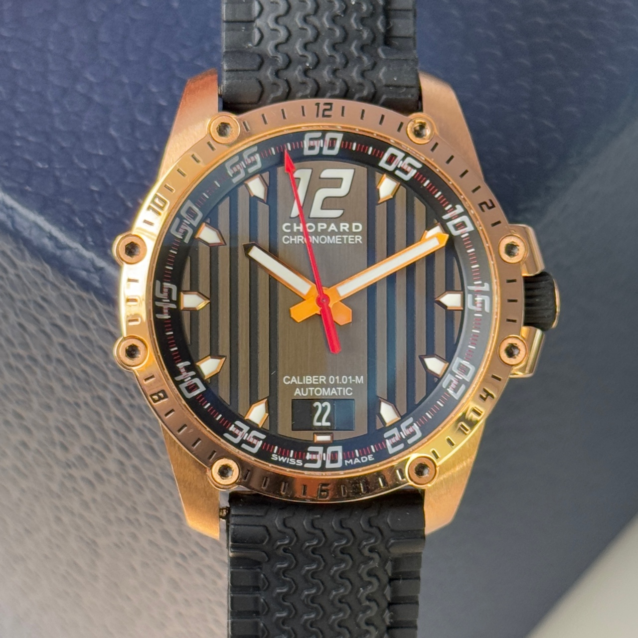 95新 Chopard/萧邦 MILLE MlGLIA系列18k玫瑰金 161290-5001 41mm