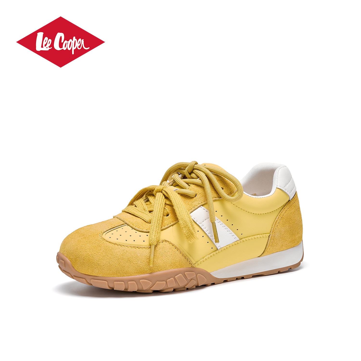 LEE COOPER软底双鞋带德训鞋女款2026春季复古拼色休闲鞋阿甘鞋