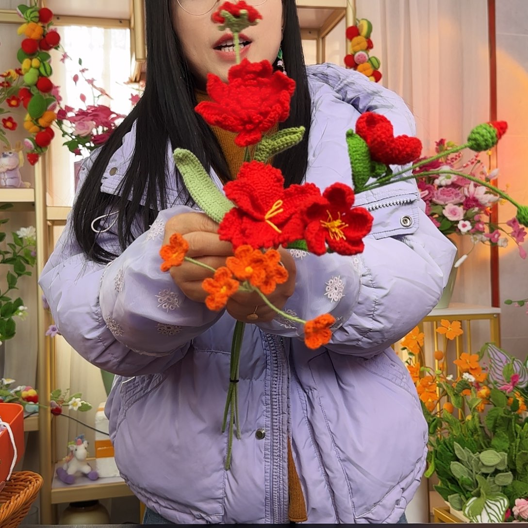 手工钩织设计花束