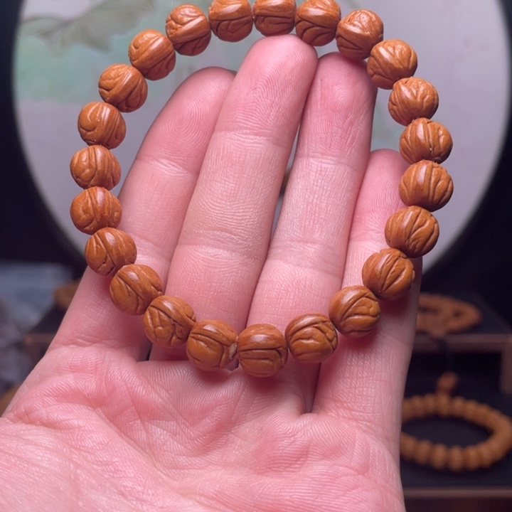 手串桃核10玉龙脊手串