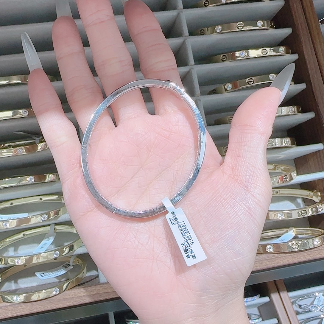 锆石铜合金925银手镯